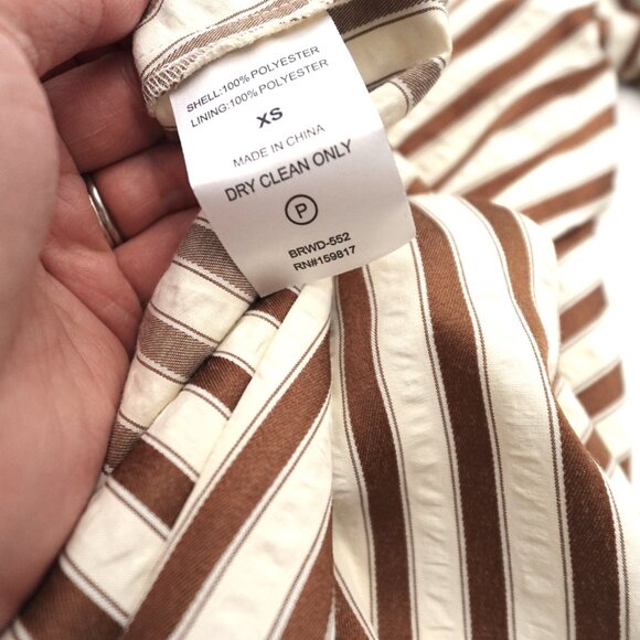 NWT Altar'd State Ivory and brown stripes maxi dress size XS - Picture 6 of 6